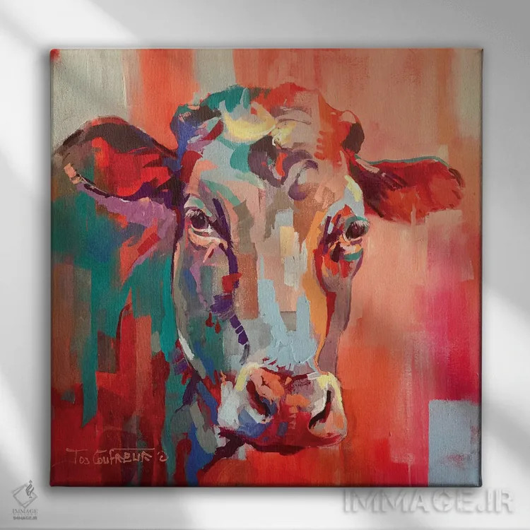 تابلو گاو نلی اثر ژوس کوفرر - نمای روبهرو روی دیوار