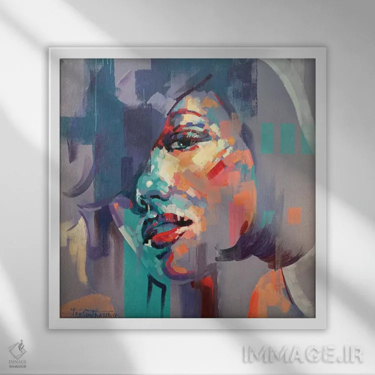 تابلو زیبایی انتزاعی ۱ اثر ژوس کوفرر - نمای قابدار سفید