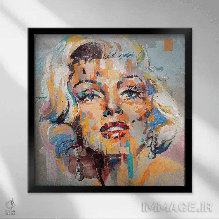 تابلو مرلین مونرو ۱۸ اثر ژوس کوفرر - نمای قابدار مشکی