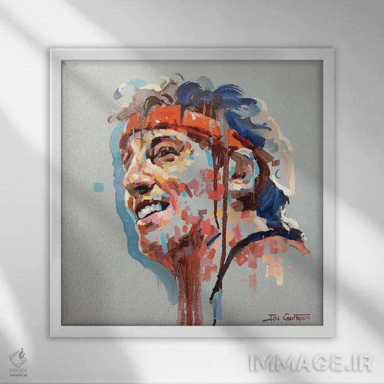 تابلو بروس اسپرینگستین اثر ژوس کوفرر - نمای قابدار سفید