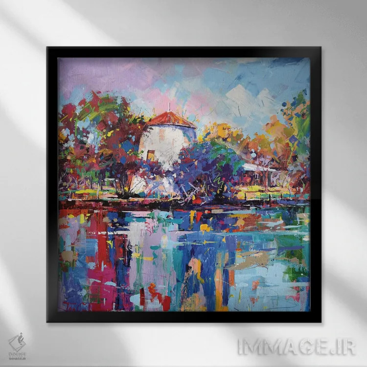 تابلو آسیاب کوپرز اثر ژوس کوفرر - نمای قابدار مشکی