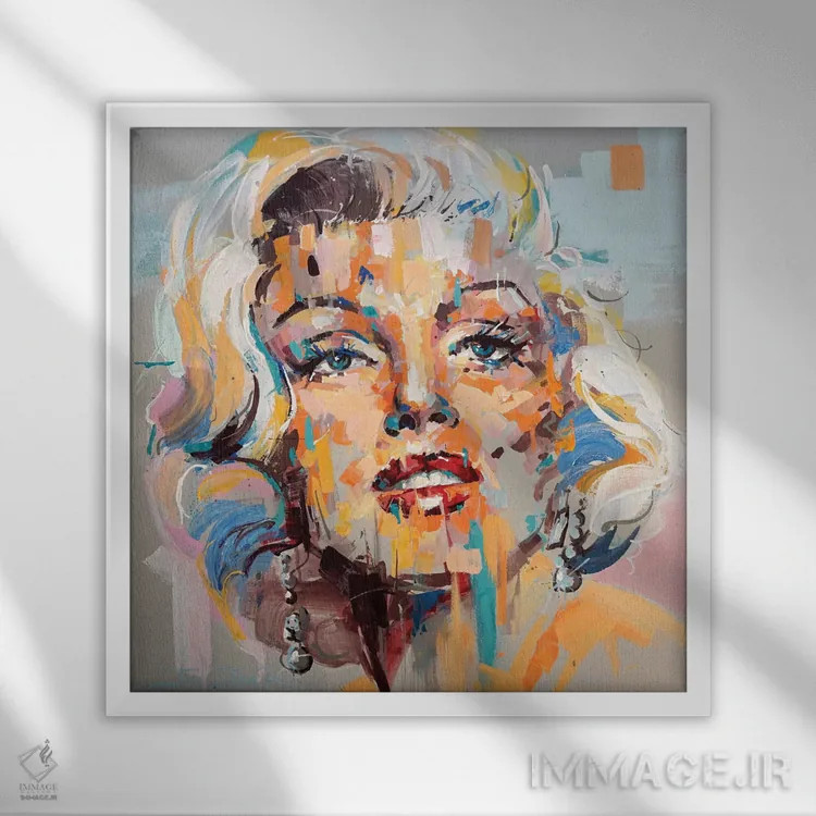 تابلو مرلین مونرو ۱۸ اثر ژوس کوفرر - نمای قابدار سفید