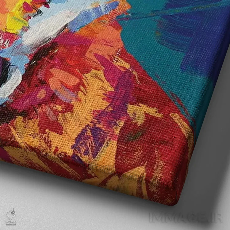 تابلو باورگو ۴ (سگ وحشی استرالیایی) اثر ژوس کوفرر - نمای نزدیک بافت بوم