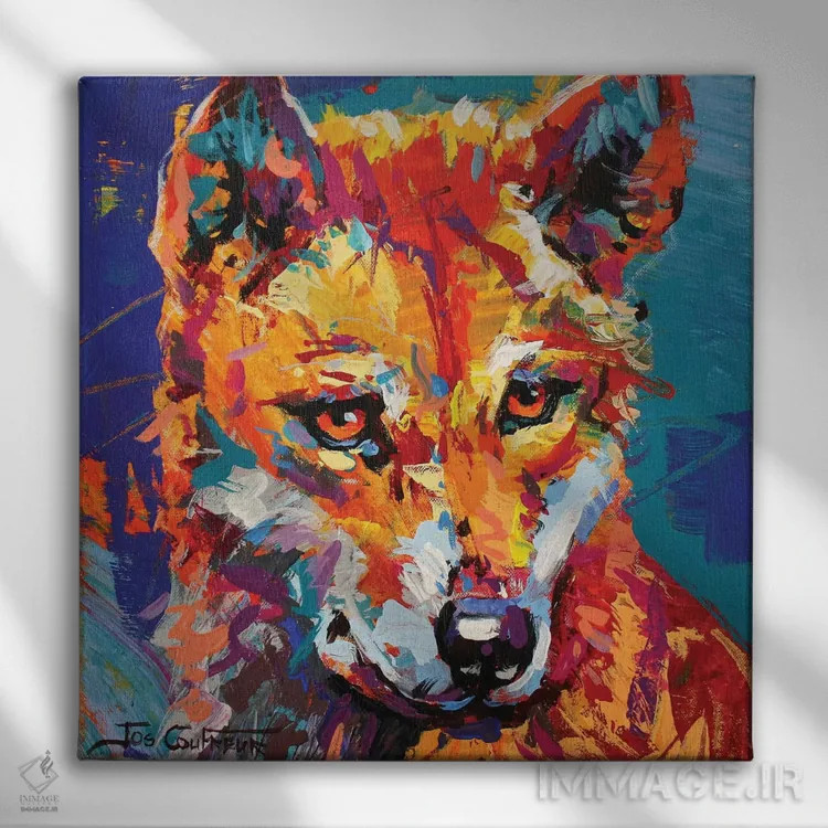 تابلو باورگو ۴ (سگ وحشی استرالیایی) اثر ژوس کوفرر - نمای روبهرو روی دیوار