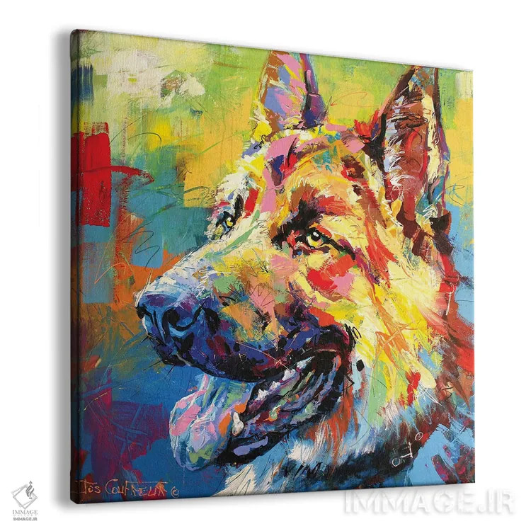 تابلو ژرمن شپرد (سگ) اثر ژوس کوفرر - نمای پرسپکتیو محصول