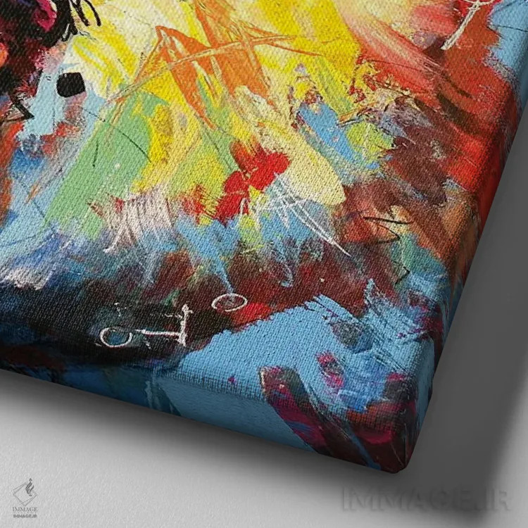 تابلو ژرمن شپرد (سگ) اثر ژوس کوفرر - نمای نزدیک بافت بوم