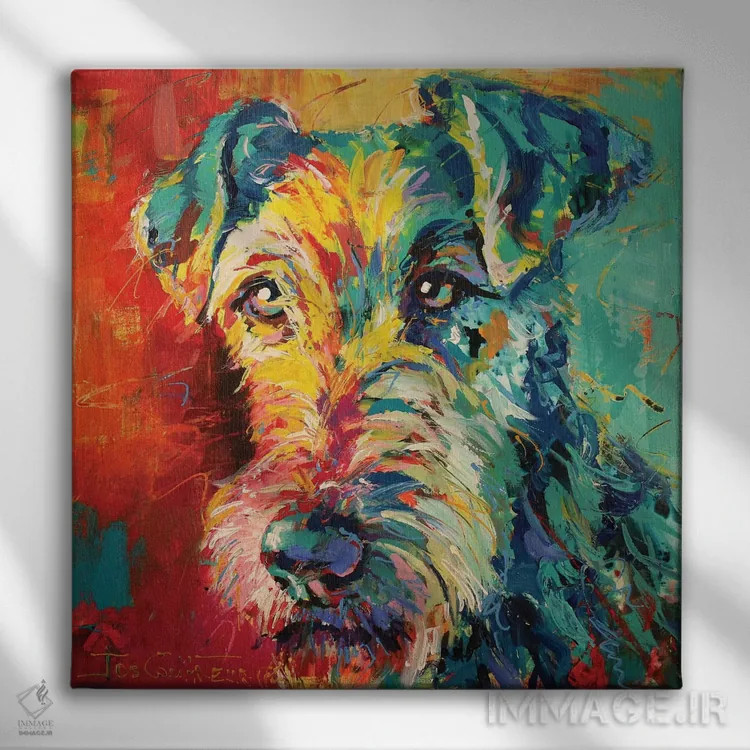 تابلو تریر ایرلندی اثر ژوس کوفرر - نمای روبهرو روی دیوار