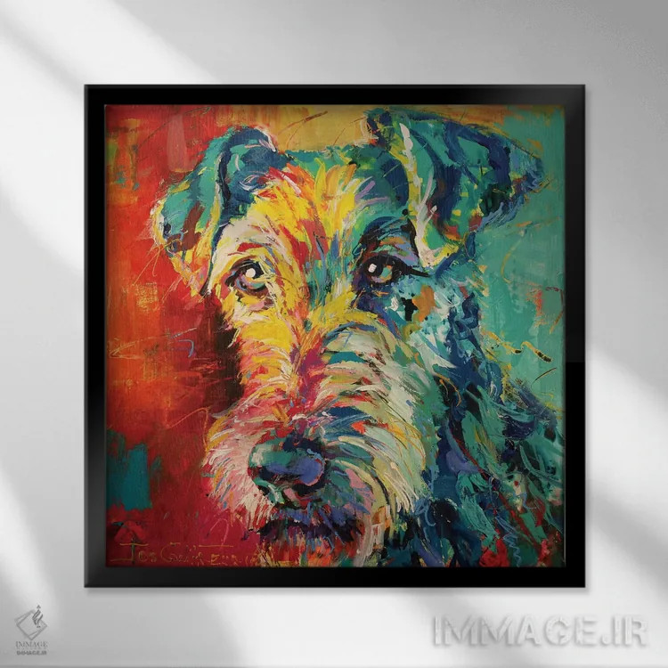 تابلو تریر ایرلندی اثر ژوس کوفرر - نمای قابدار مشکی