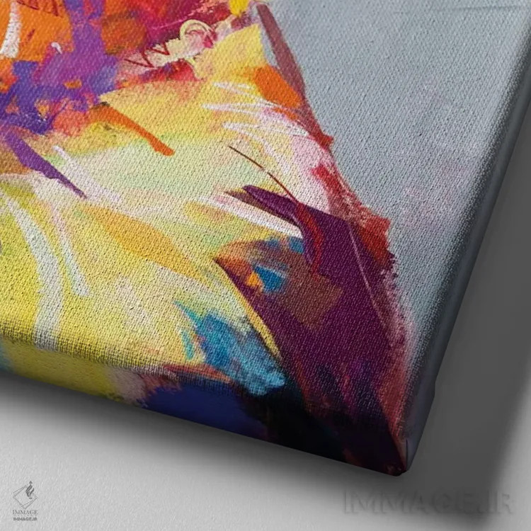 تابلو کوآلا I اثر ژوس کوفرر - نمای نزدیک بافت بوم