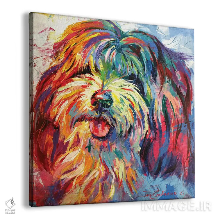 تابلو لاهسا آپسو (نژاد سگ) اثر ژوس کوفرر - نمای پرسپکتیو محصول