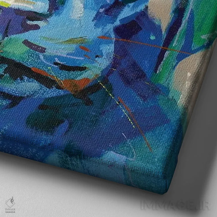 تابلو توله سگ لابرادور I اثر ژوس کوفرر - نمای نزدیک بافت بوم