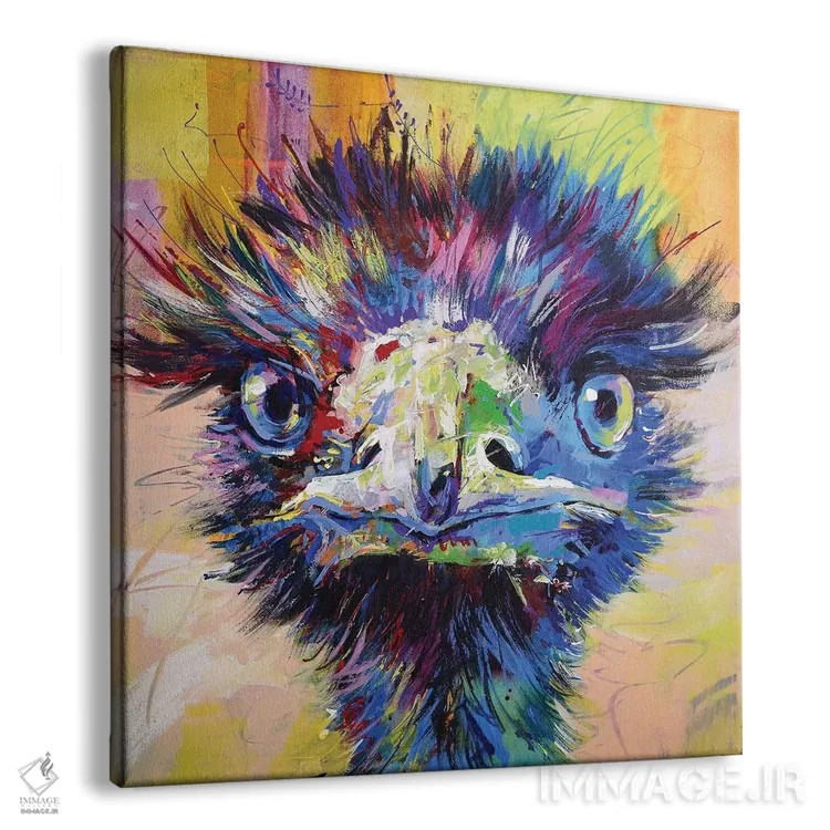 تابلو شترمرغ استرالیایی (ایمو) X اثر ژوس کوفرر - نمای پرسپکتیو محصول