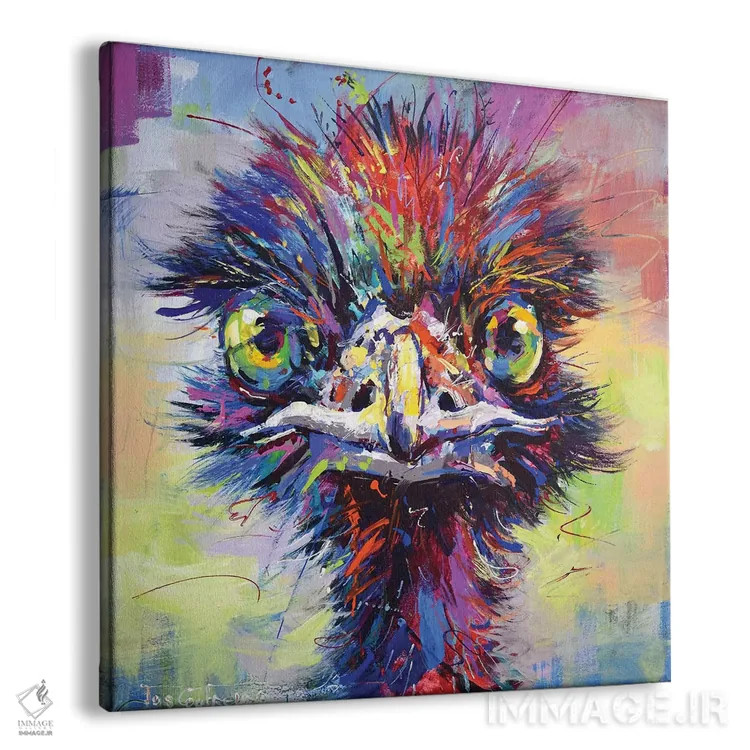 تابلو شترمرغ استرالیایی (ایمو) I اثر ژوس کوفرر - نمای پرسپکتیو محصول