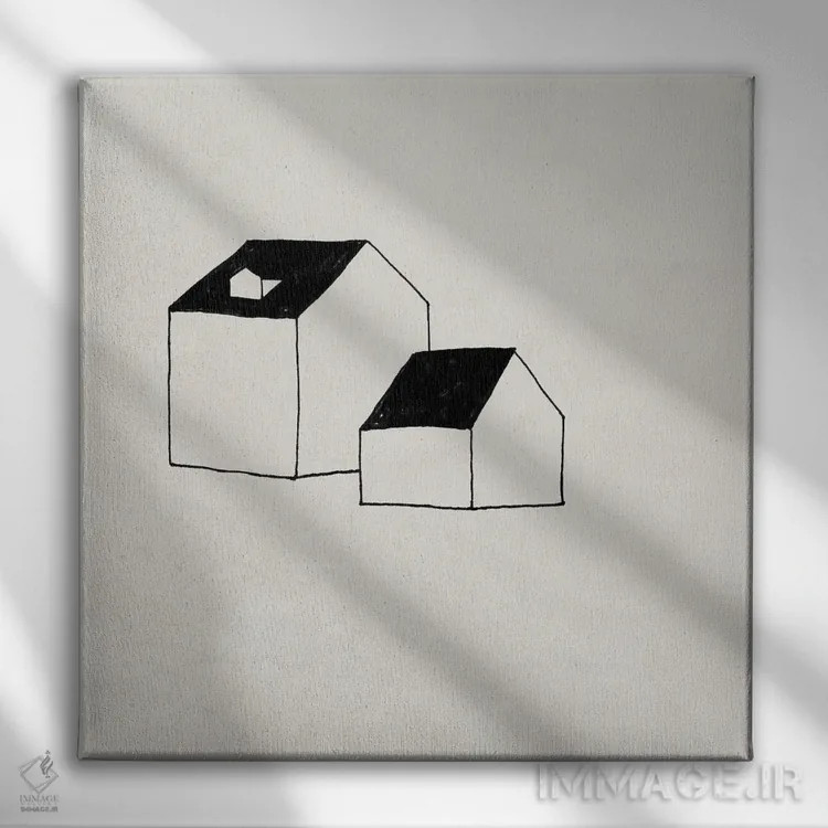 تابلو ساختارهای ساده II اثر جیکوب گرین - نمای روبهرو روی دیوار