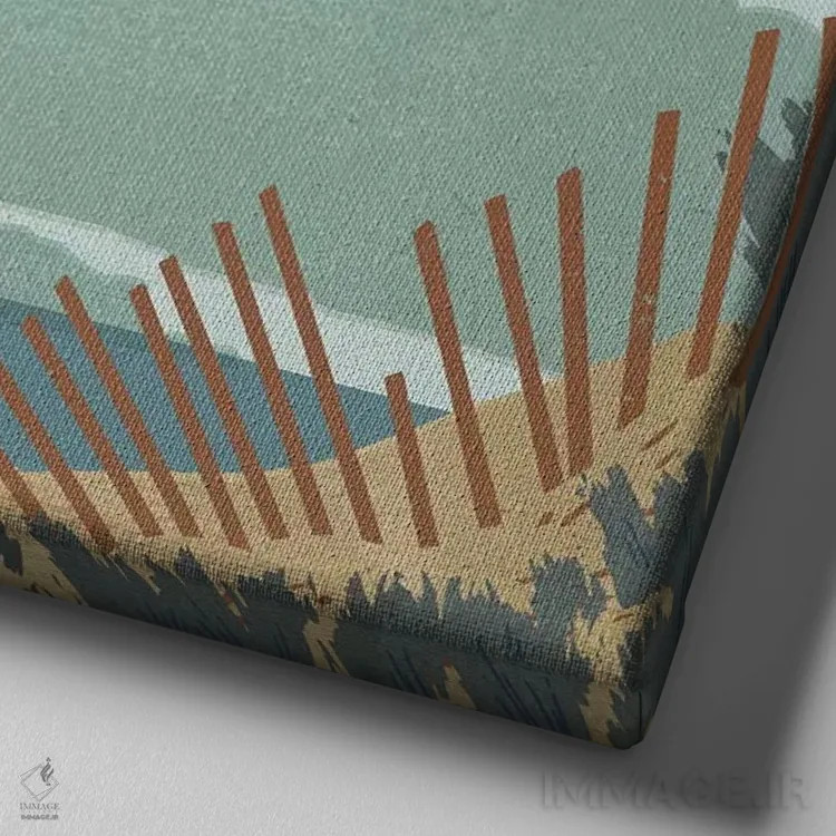 تابلو تل شنی پنهان I اثر جیکوب گرین - نمای نزدیک بافت بوم