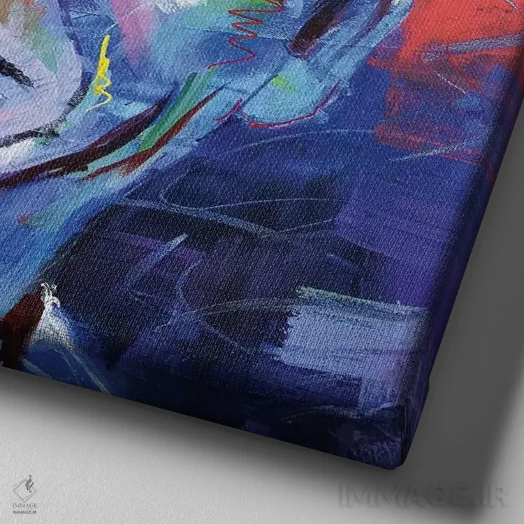 تابلو نلسون ماندلا اثر ژوس کوفرر - نمای نزدیک بافت بوم