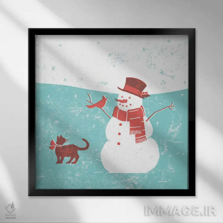 تابلو کریسمس میانه قرن II اثر جیکوب گرین - نمای قابدار مشکی