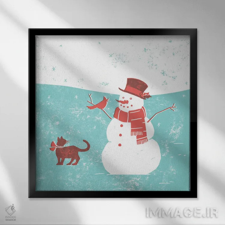 تابلو کریسمس میانه قرن II اثر جیکوب گرین - نمای قابدار مشکی