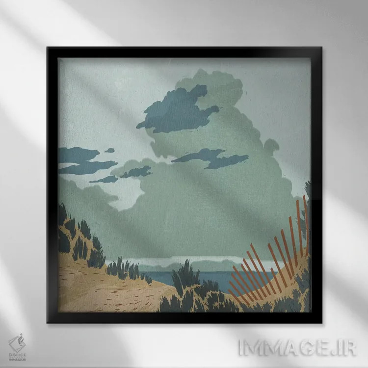 تابلو تل شنی پنهان I اثر جیکوب گرین - نمای قابدار مشکی