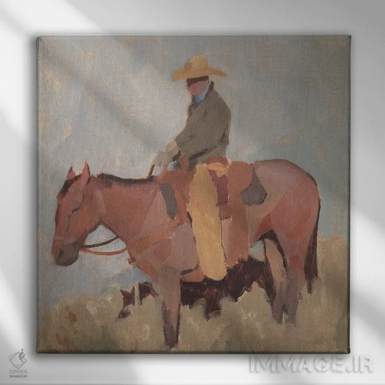 تابلو کارگر مزرعه II اثر جیکوب گرین - نمای روبهرو روی دیوار