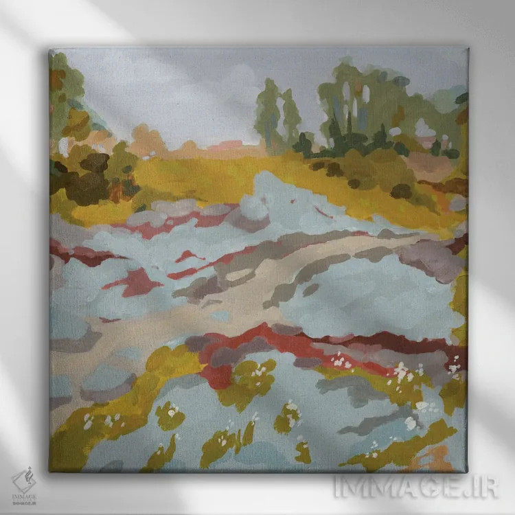 تابلو رودخانه دشت پست I اثر جیکوب گرین - نمای روبهرو روی دیوار
