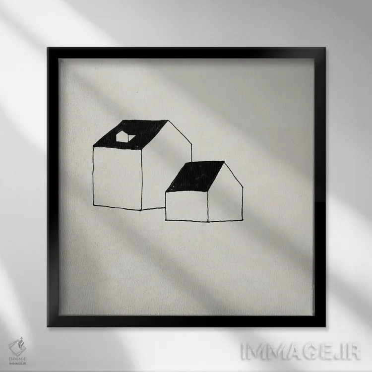 تابلو ساختارهای ساده II اثر جیکوب گرین - نمای قابدار مشکی