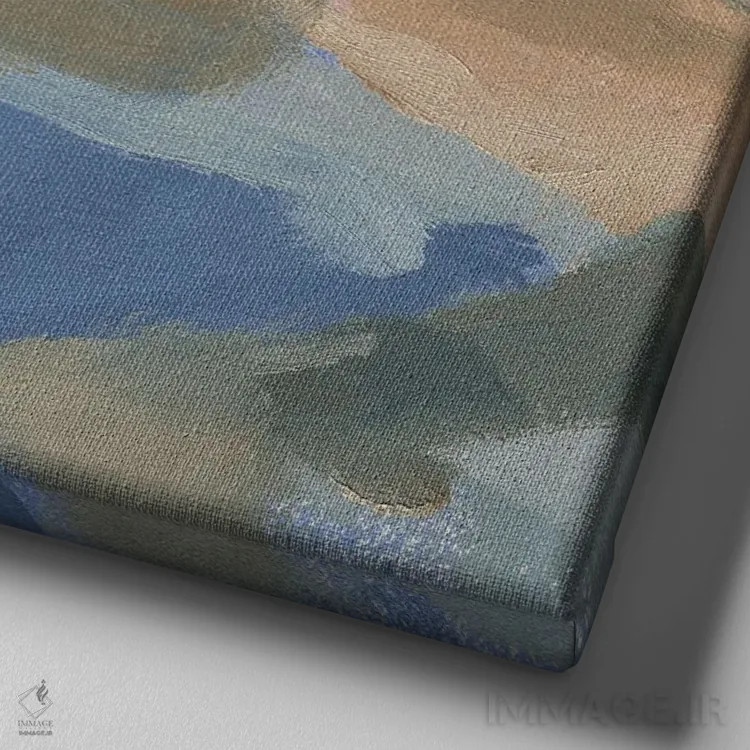 تابلو جزیره آبی II اثر جیکوب گرین - نمای نزدیک بافت بوم