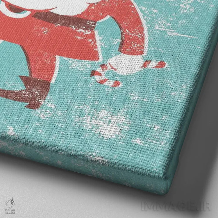 تابلو کریسمس میانه قرن I اثر جیکوب گرین - نمای نزدیک بافت بوم