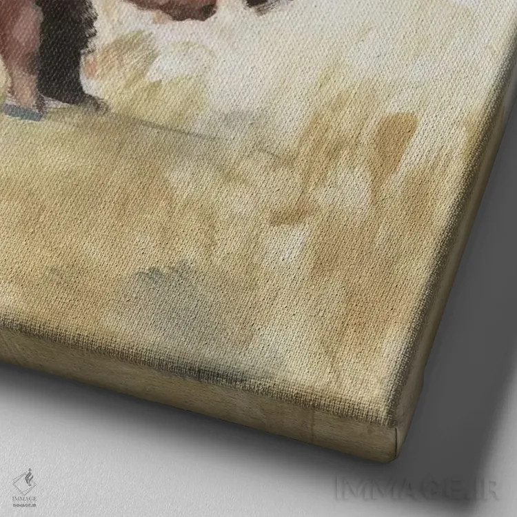 تابلو نگهبان کلبه III اثر جیکوب گرین - نمای نزدیک بافت بوم