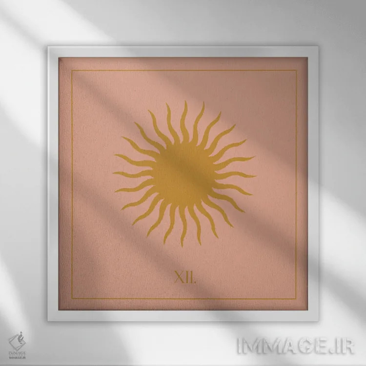 تابلو نماد آسمانی I اثر جیکوب گرین - نمای قابدار سفید