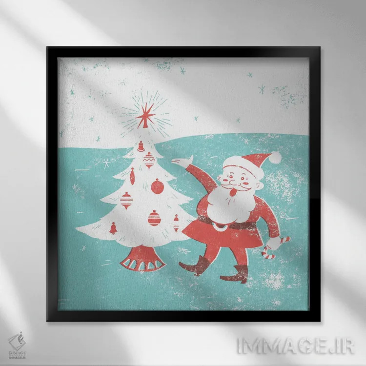 تابلو کریسمس میانه قرن I اثر جیکوب گرین - نمای قابدار مشکی