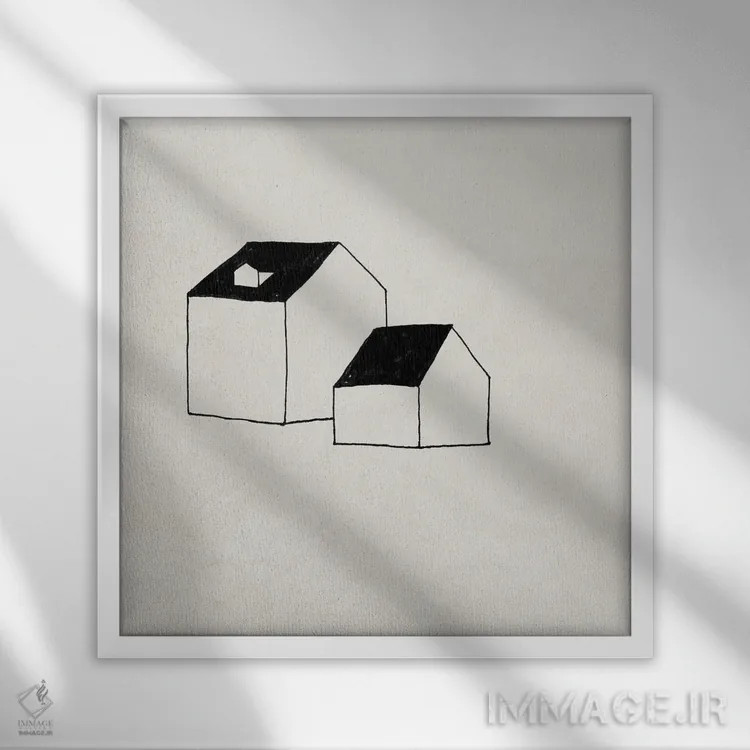 تابلو ساختارهای ساده II اثر جیکوب گرین - نمای قابدار سفید