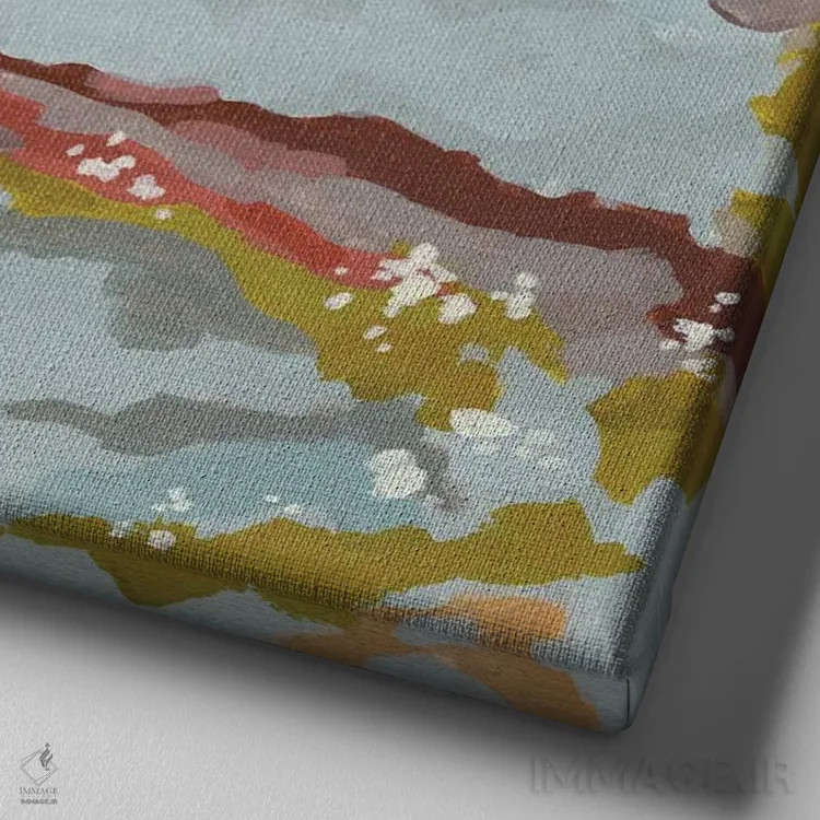 تابلو رودخانه دشت پست I اثر جیکوب گرین - نمای نزدیک بافت بوم