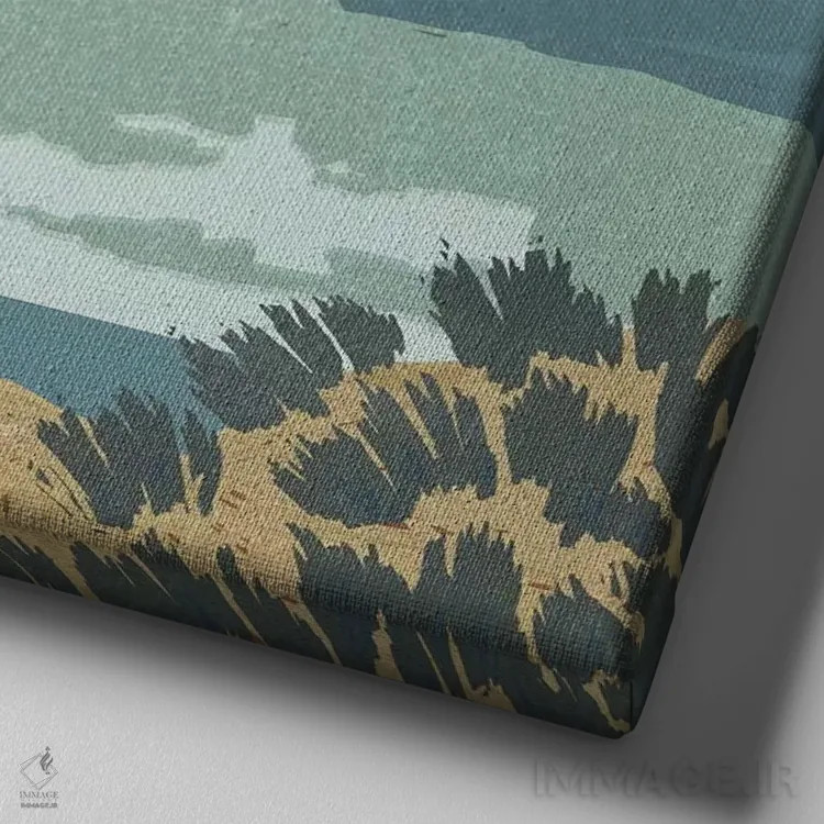 تابلو تل شنی پنهان II اثر جیکوب گرین - نمای نزدیک بافت بوم