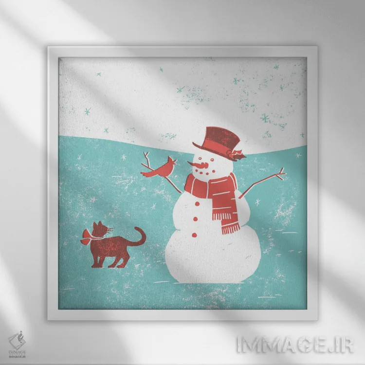 تابلو کریسمس میانه قرن II اثر جیکوب گرین - نمای قابدار سفید