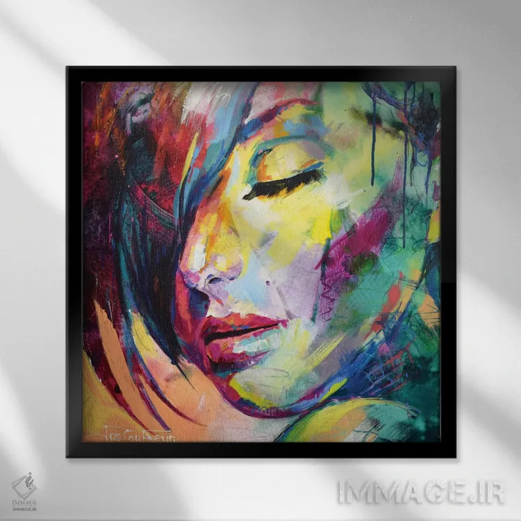 تابلو آماندا اثر ژوس کوفرر - نمای قابدار مشکی