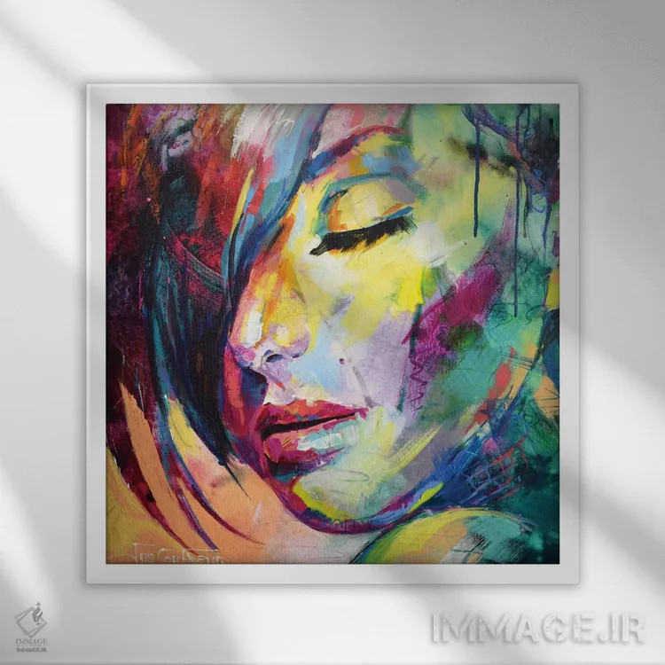 تابلو آماندا اثر ژوس کوفرر - نمای قابدار سفید