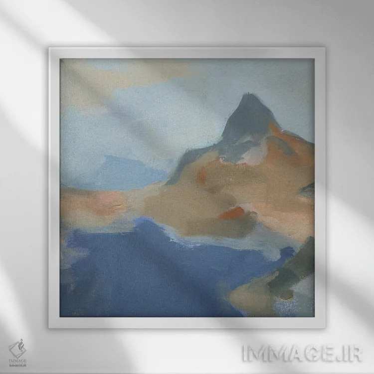 تابلو جزیره آبی II اثر جیکوب گرین - نمای قابدار سفید