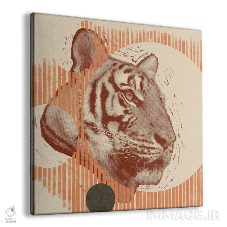 تابلو ببر پاپ آرت I اثر جیکوب گرین - نمای پرسپکتیو محصول