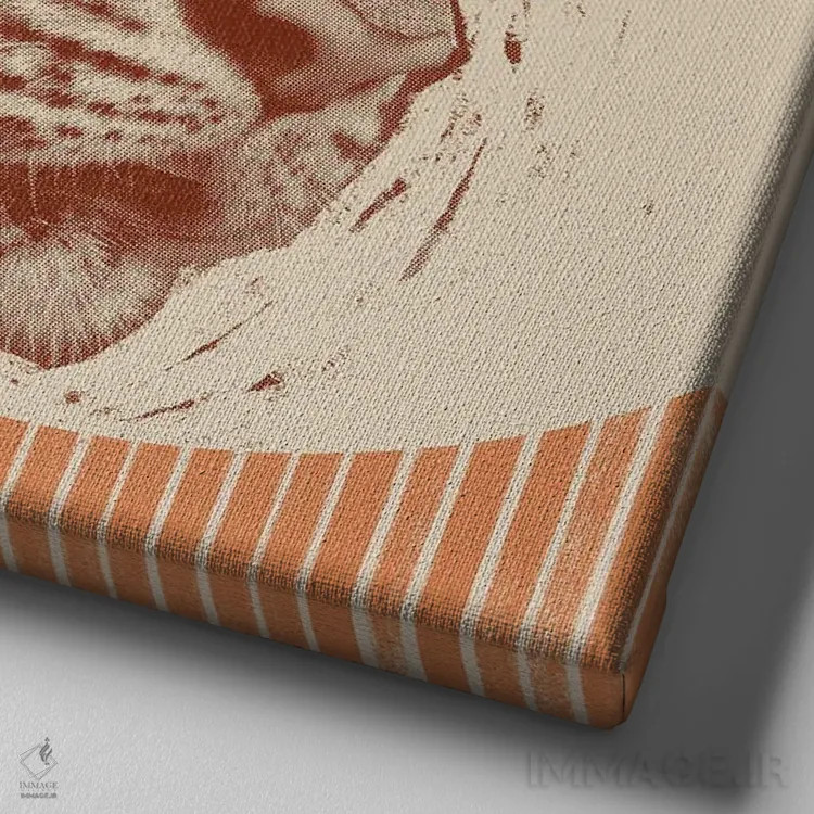 تابلو ببر پاپ آرت I اثر جیکوب گرین - نمای نزدیک بافت بوم