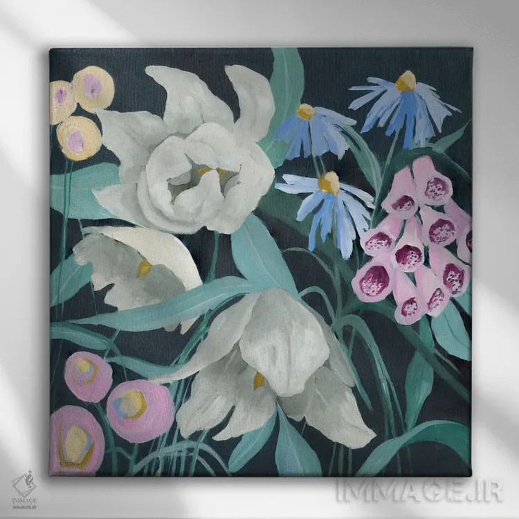 تابلو گل انگشتانه اثر جیکوب کیو - نمای روبهرو روی دیوار