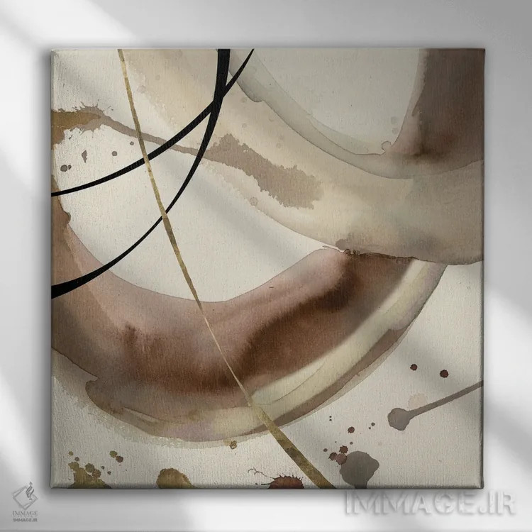 تابلو نجوای خاکی کمرنگ II اثر جیکوب کیو - نمای روبهرو روی دیوار