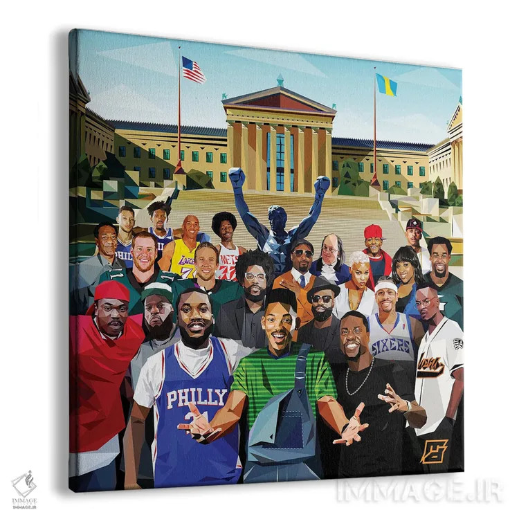 تابلو خانواده فیلادلفیا I اثر مایکل جرماین داوتی - نمای پرسپکتیو محصول