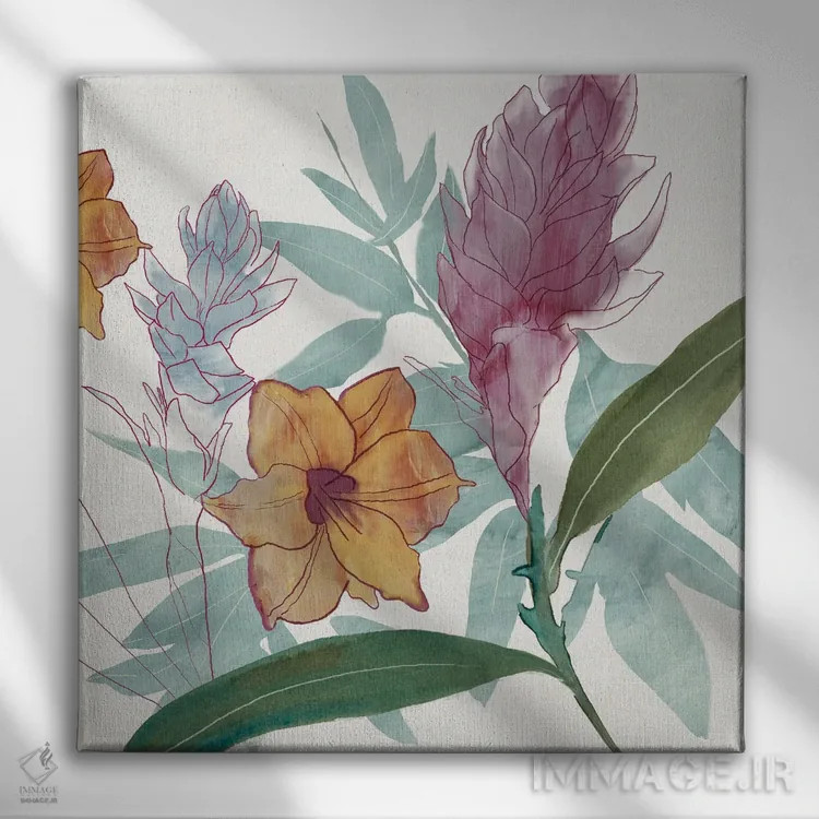 تابلو زنجبیل قرمز اثر جیکوب کیو - نمای روبهرو روی دیوار