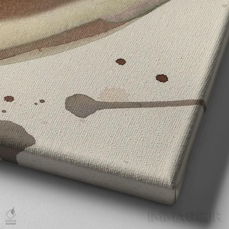 تابلو نجوای خاکی کمرنگ II اثر جیکوب کیو - نمای نزدیک بافت بوم