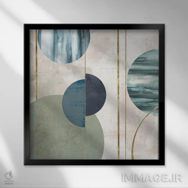 تابلو سمفونی مداری I اثر جیکوب کیو - نمای قابدار مشکی