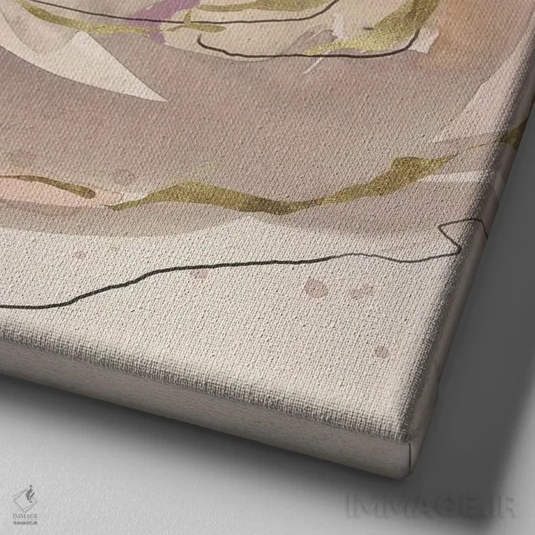 تابلو گل گلی I اثر جیکوب کیو - نمای نزدیک بافت بوم