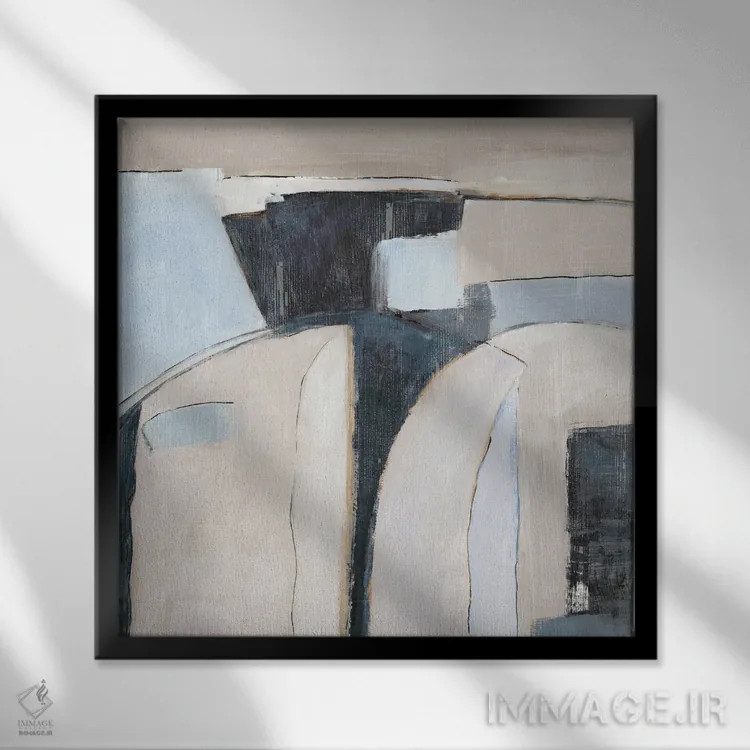 تابلو قطعات کل اثر جیکوب کیو - نمای قابدار مشکی