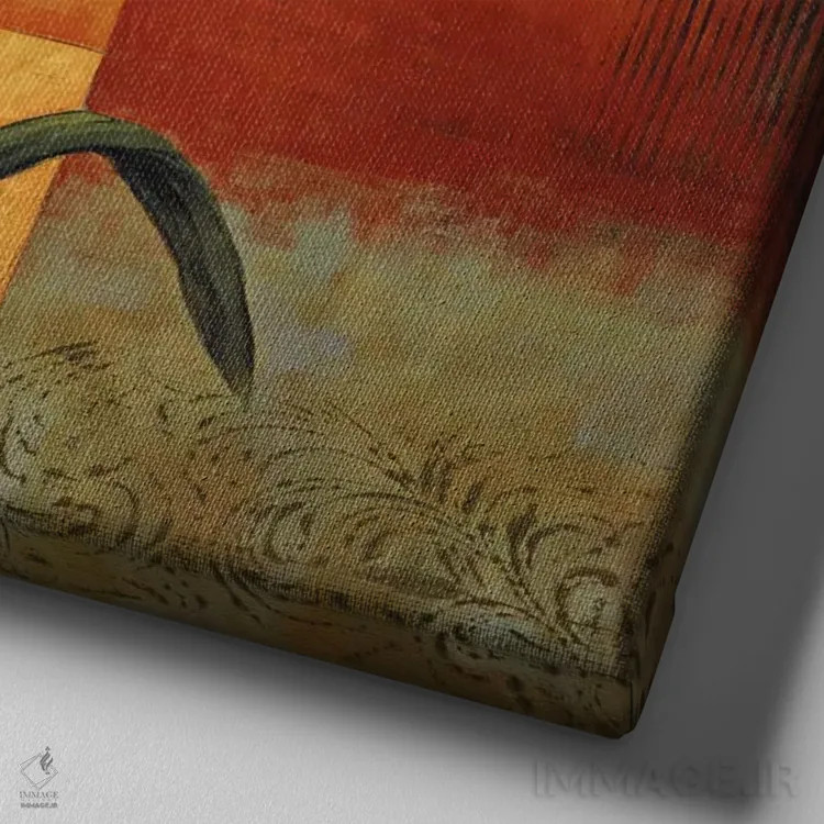 تابلو ارکیده سفید اثر جیل دوورو - نمای نزدیک بافت بوم