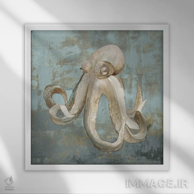 تابلو رقص اختاپوس اثر جیکوب کیو - نمای قابدار سفید